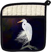 Egret Feathers Pot Holder - 9x9