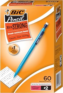 BIC Xtra-Strong Mechanical Pencil, 2 Lead, No Smudge, 60-Count, Thick Point