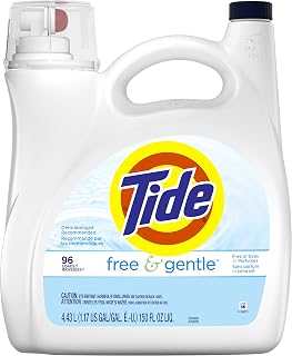 Tide free and gentle liquid laundry detergent 96 use 150 fl oz