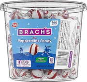 Brach's Sweet Stripes Soft Peppermint Candy, Individually Wrapped, 160 Ct | 160 Individually-Wrapped Pieces