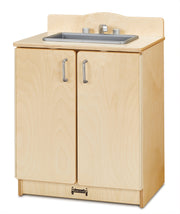 Culinary Creations Play Kitchen Sink by Jonti-Craft – 20 inches (W) x 15 inches (L) x 27 inches (H), Wood, Natural Wood, Model 2408JC