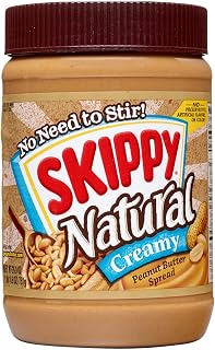 SKIPPY Peanut Butter, Natural Creamy, 26.5 Ounce (Pack of 12)