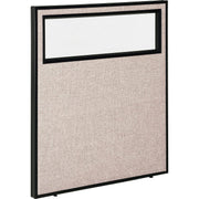 Office Partition Panel with Partial Window by Global Industrial – Alloy Steel, Tan, Model 694754WTN