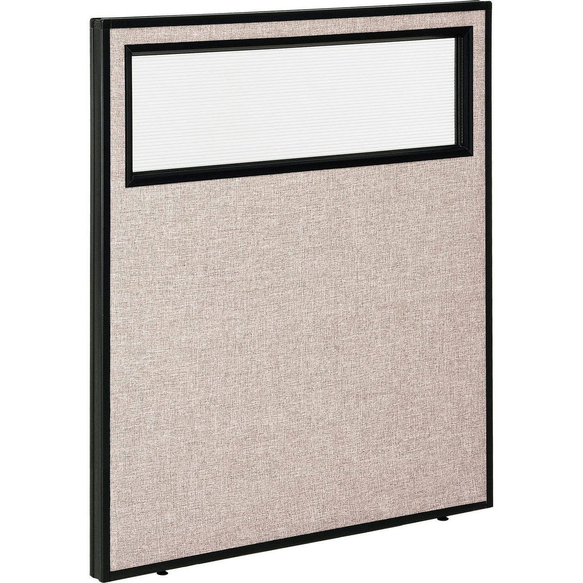Office Partition Panel with Partial Window by Global Industrial – Alloy Steel, Tan, Model 694754WTN