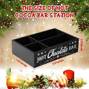 Geetery Wood Coffee Bar Organizer, 4 Compartments, Black