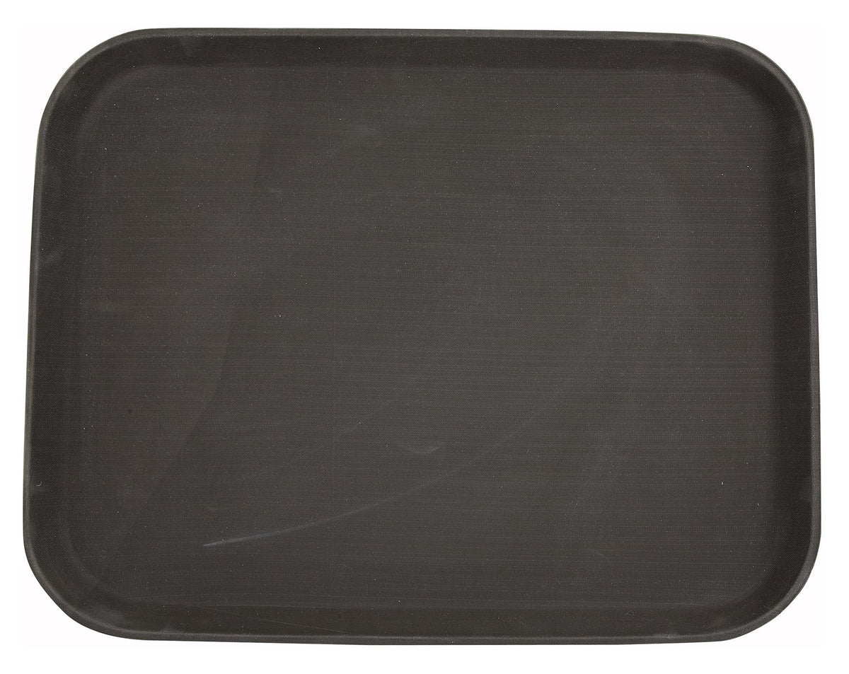 Winco 18" x 14" x 0.9" / Classic / Brown Serving Trays