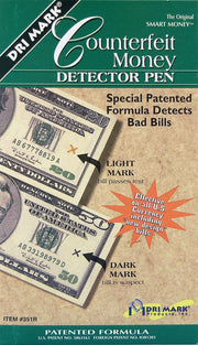 Smart Money Counterfeit Bill Detector Pen by Dri Mark – Portable, Black, Pack of 12, Model 351R-1