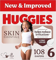 HUGGIES Skin Essentials Diapers Size 6, 108 Count (2 Packs of 54)