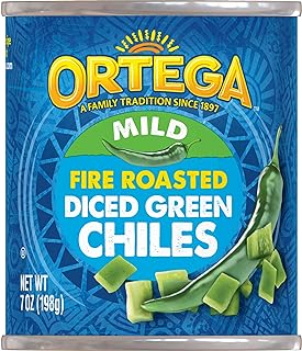 Ortega Diced Green Chiles, Mild, 7 oz (Pack of 6)