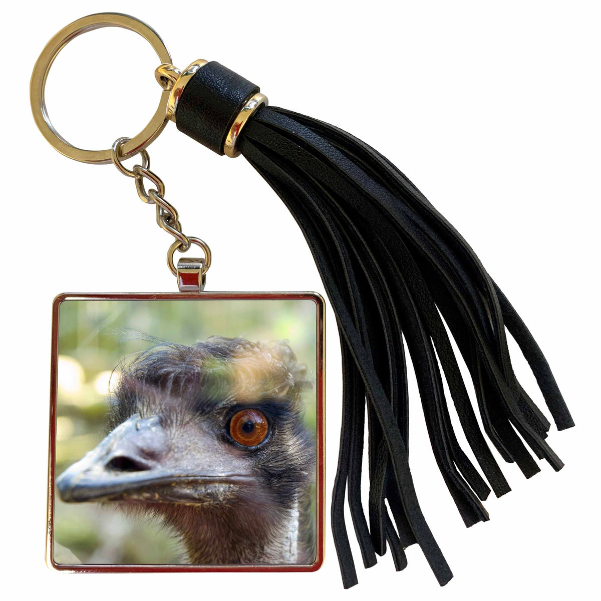 Emus face by 3dRose – Tassel Key Chain, Metal, Multicolor, Model tkc_76226_1