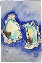 Aqua Oysters Kitchen Towel - 16x25