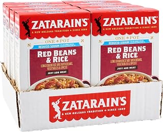 Zatarain's Reduced Sodium Red Beans & Rice, 8 oz (Pack of 8)