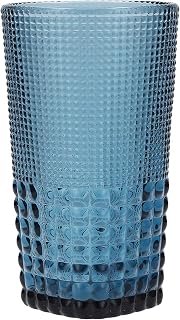 Fortessa Malcolm Iced Beverage Cocktail Glass, 15-Ounce, Cornflower Blue