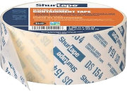 Shurtape DS 154 Double-Sided Containment Tape, Painter's Tape and Sticks to Plastic Sheets, For Painting and Remodeling, 48mm x 23 Meters, Natural, 1 Roll (104333)
