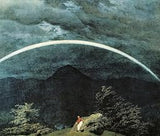 XcBAIHOUD Famous Paintings Abstract Painting Wall Paintings Particolare di un paesaggio montano con un arcobaleno di Caspar David Friedrich for Gift 60x90cm