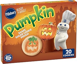 Pillsbury Ready to Bake Pumpkin Shape Sugar Cookie Dough, 9.1 oz
