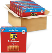 Ritz Fresh Stacks Original Crackers, Bulk Travel Snacks, Party Size, School Snacks, 6 Boxes (96 Multi Snack Packs)