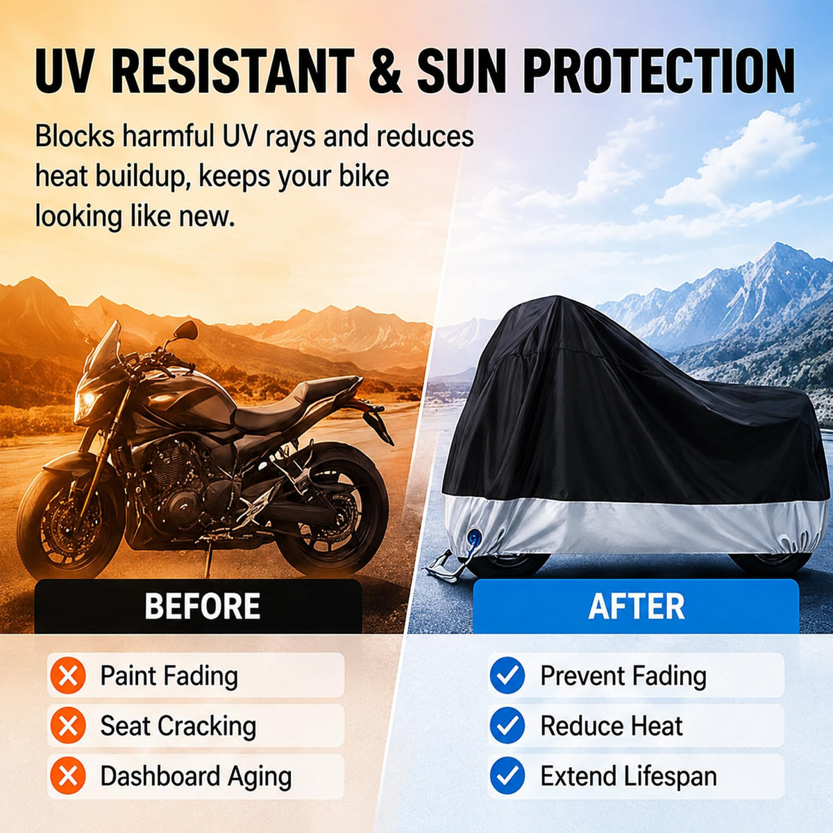 Motorcycle Cover for Cobra CX50 SRX FWE 2021 by IYBHUCX – normal, B Black, Model 76820_IYBHUCX-9927270-Z5-02