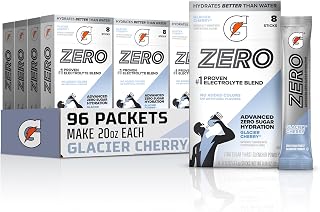 Gatorade Zero Sugar Powder, Glacier Cherry, (96 Servings)
