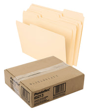 File Folders Letter Size Manila File Folders (250 per Box) and Pendaflex File Folders Letter Size Manila File Folders (100 per Box) – Box of 250, Beige