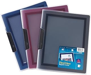 Avery Flexi-View® Report Cover with Swing Clip, Non-Lift Print, Assorted, Color Will Vary, 1 Cover (47856)