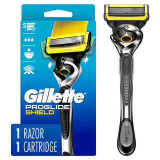 ProGlide Shield Razor for Men by Gillette – 1 Count (Pack of 1), Metal, Model 047400656062