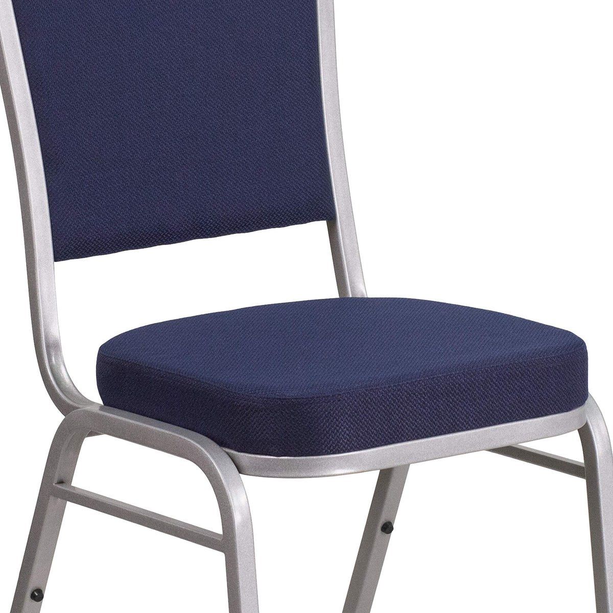 Hercules Crown Back Stackable Banquet Chair by Flash Furniture – Set of 4, Terylene, Oriented Strand Board, Plastic, Foam, Metal, Fabric, Model 4-FD-C01-S-2-GG
