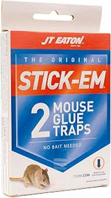 JT Eaton Mouse Glue Traps - Strong Adhesive, Easy Disposal - 2 Pack - Multi