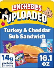 Lunchables Uploaded Sub Sandwich Snack Kit, Turkey Cheddar, 16.1 oz