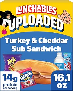 Lunchables Uploaded Sub Sandwich Snack Kit, Turkey Cheddar, 16.1 oz