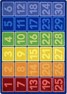 Joy Carpets I Can Count 7'8" x 10'9" Area Rug in Color Multi