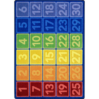 I Can Count 7'8" x 10'9" Area Rug in Color Multi by Joy Carpets – 7'8" x 10'9" (Rectangular), Nylon, Multi Color, Model 2181D