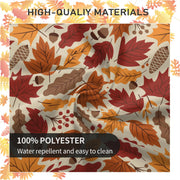 KIYIYZER Autumn Leaf Round Tablecloth, 60 Inch Diameter, Yellow