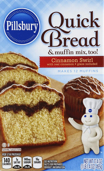 Cinnamon Swirl Quick Bread by Pillsbury – 17.4 Ounce (Pack of 1)