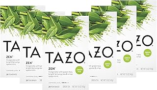 TAZO Tea Bags, Green Tea, Zen, 20 Count (Pack of 6)