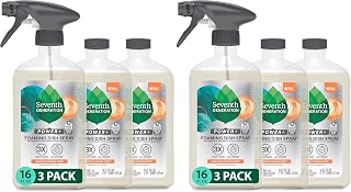 Seventh Generation Foaming Dish Spray,3 Refills and 1 Sprayhead,16 Fl Oz,(Pack of 6)