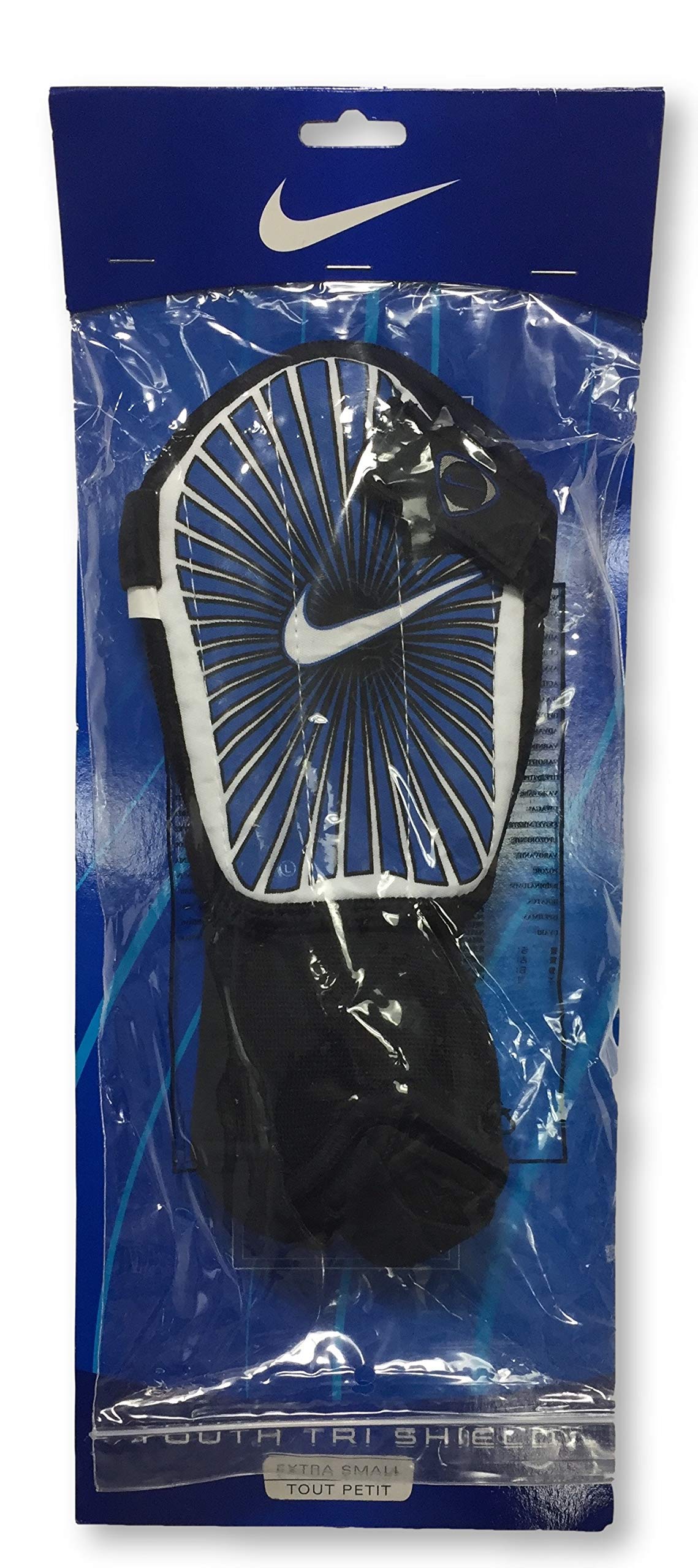 Junior Youth Tri Shield Football Shin Guard Shinpad - Blue/Black (Large 13-Adult) by Nike – Commercial Grade