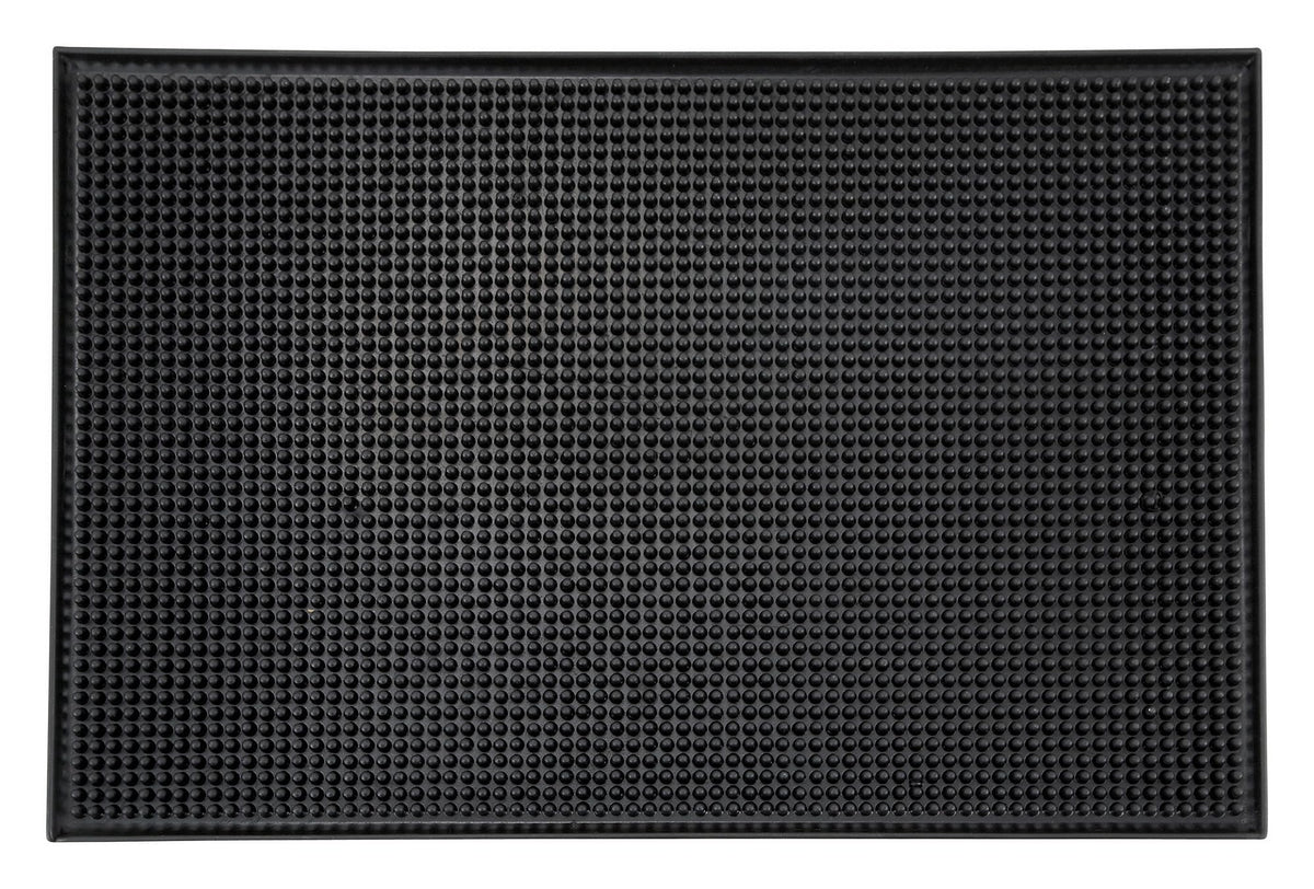 () 18" x 12" Rubber Bar Service Mat by Update International – 18" X 12", Rubber, Black, Model BSM-1218BK