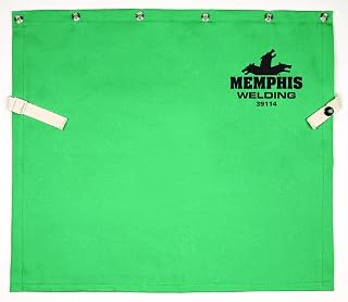 MCR Safety 39114 14-Inch Flame Resistant Cotton Fabric Welding Bib for Cape Sleeve, Green, 1-Pair