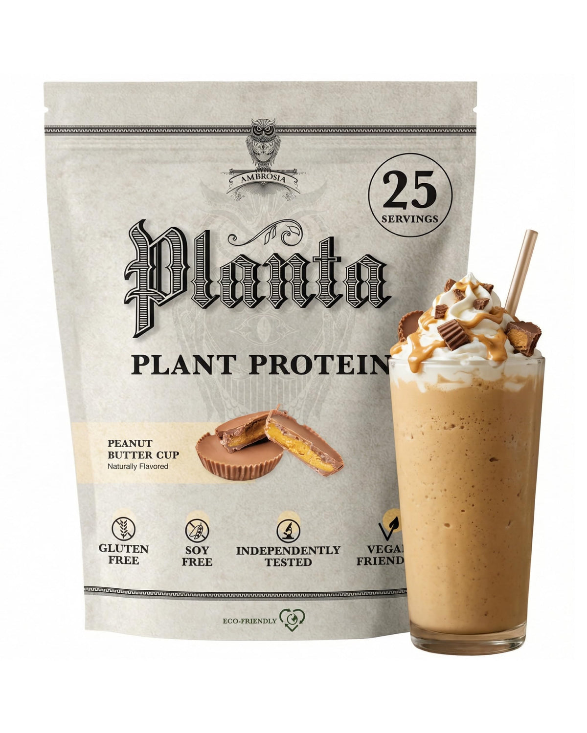 Plant Based Protein Powder 20g | Clean Vegan Pea Protein Powder | Gluten & Dairy Free by Ambrosia – 1.72 Pound (Pack of 1), No Color