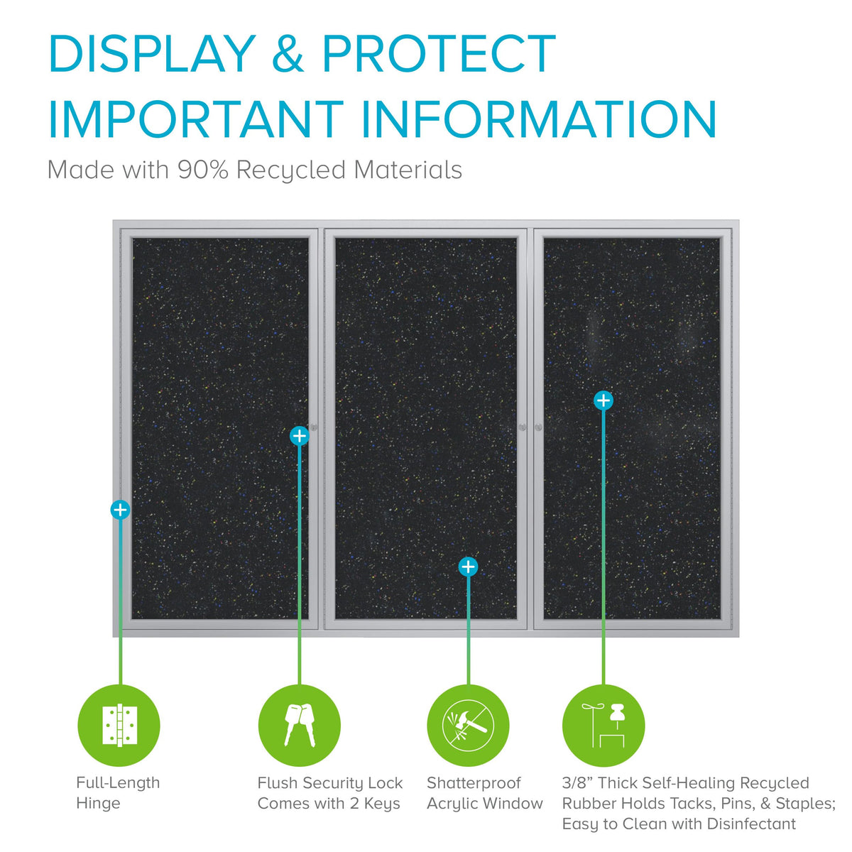 Ghent 48" x 96" / Confetti / Modern Bulletin Boards