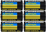 Panasonic CR123 CR123A 3V Lithium Battery ,6 Count (Pack of 1)