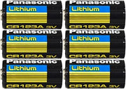 Panasonic CR123 CR123A 3V Lithium Battery ,6 Count (Pack of 1)