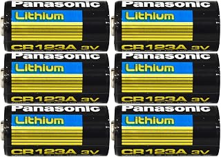 Panasonic CR123 CR123A 3V Lithium Battery ,6 Count (Pack of 1)