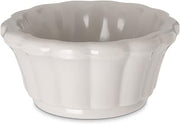 Carlisle FoodService – 1 oz Melamine Scalloped Ramekins Sauce Bowls, Stackable Dipping Sauce Cups, Heat-Resistant, Ideal for Sauces, Condiments, Desserts, Bone