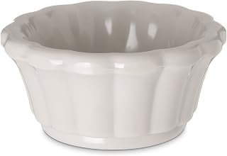 Carlisle FoodService – 1 oz Melamine Scalloped Ramekins Sauce Bowls, Stackable Dipping Sauce Cups, Heat-Resistant, Ideal for Sauces, Condiments, Desserts, Bone