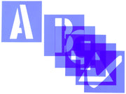 Reusable 3" Plastic Letter Stencils by Pacon – 3-Inch, Plastic, Blue, Transparent, Model 1650