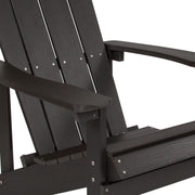 Charlestown Indoor/Outdoor Faux Wood Adirondack Chairs by Flash Furniture – Set of 4, Polyresin, Slate Gray, Model 4-JJ-C14501-SLT-GG