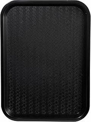 Winco Fast Food Tray, 14-Inch by 18-Inch, Black | Dishwasher safe, BPA-free, Non-skid, Stackable, Great for Appetizers, Desserts, Buffet Displays and Catering