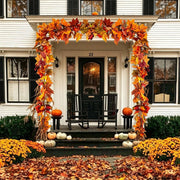 DearHouse Maple Leaf Garland, 5.9 Feet Per Piece, 2 Pack, Orange